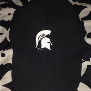 Black and white MSU Sparty cap